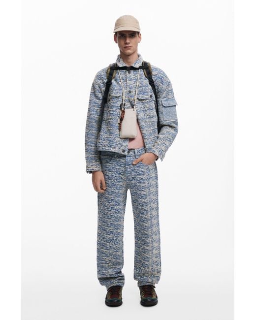 Veste En Jean Chinée, Homme, Bleu Desigual pour homme en coloris Blue
