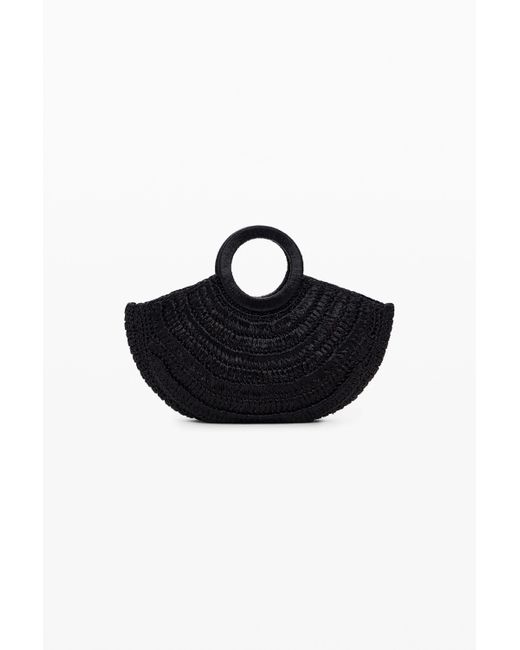 Desigual Black Medium Circular Raffia Bag