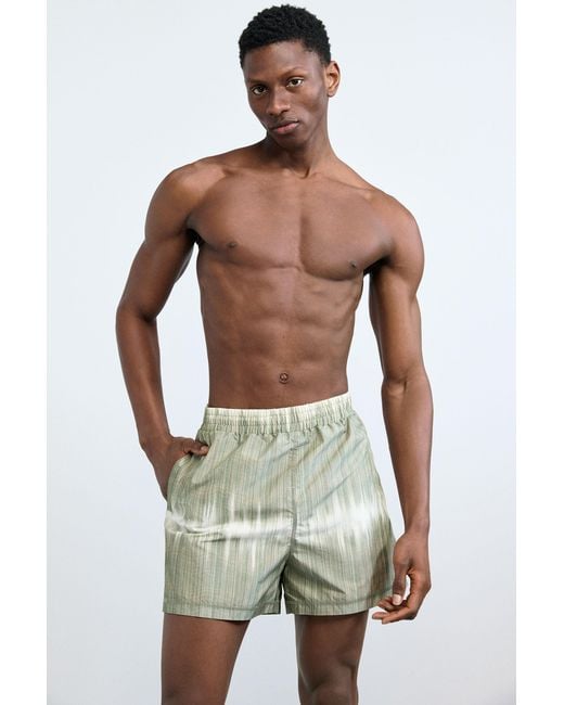 Desigual White Gradient Boxer Swimsuit, Polyester for men