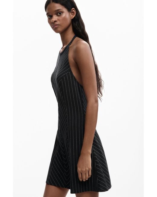 Desigual Black Mini Halter Dress