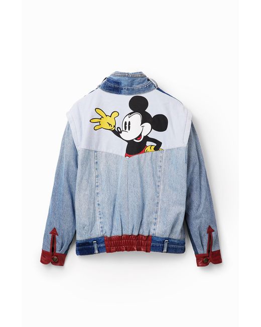 Desigual Blue Iconic Mickey Mouse Jacket, Cotton