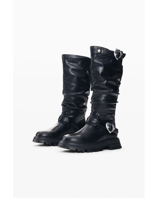 Desigual Black Maitrepierre Heart Biker Boots