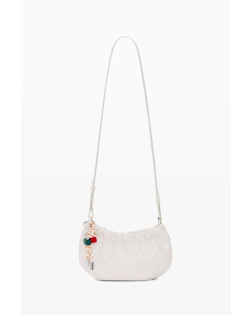 Desigual White Large Crossbody Wallet With Charms, Polyurethane