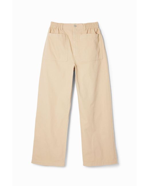 Desigual Natural Long Pants With Pockets, Cotton for men