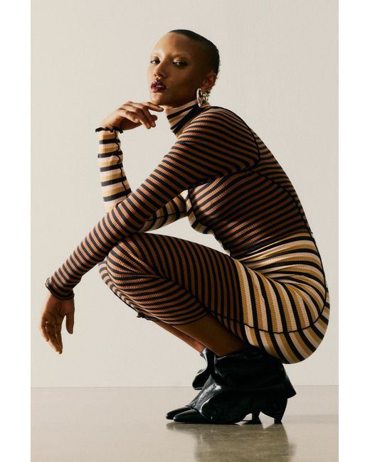 Abito A Righe di Desigual in Natural