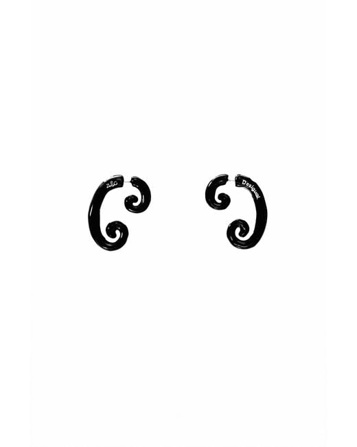 Desigual Black Gala Meyer Hoop Earrings
