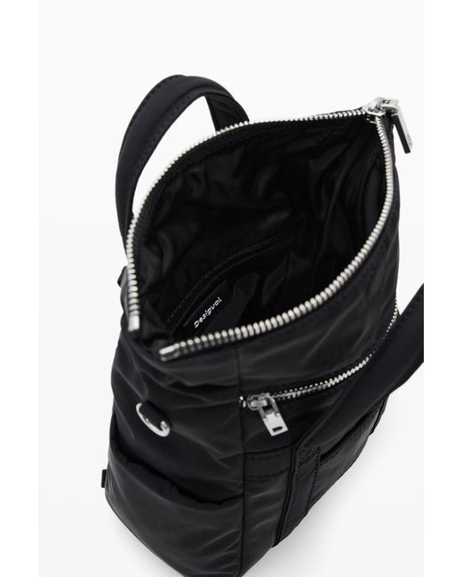 Desigual Black Multi-Position Nylon Backpack, Polyamide