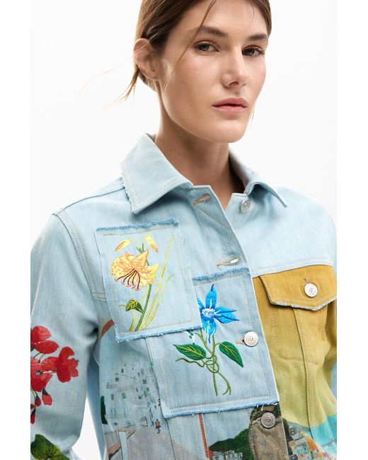 Desigual Blue Amalfi Denim Jacket, Cotton