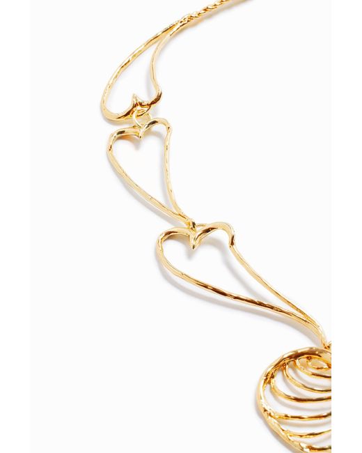 Desigual Natural Zalio-Plated Heart Necklace