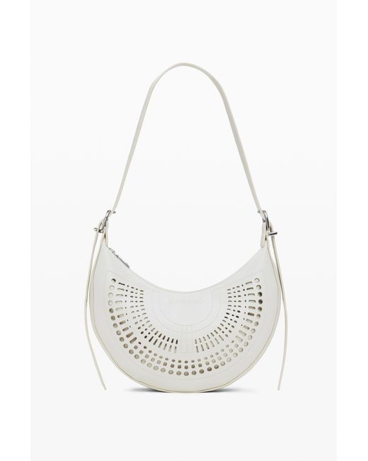 Desigual White Medium Perforated Bag, Polyurethane