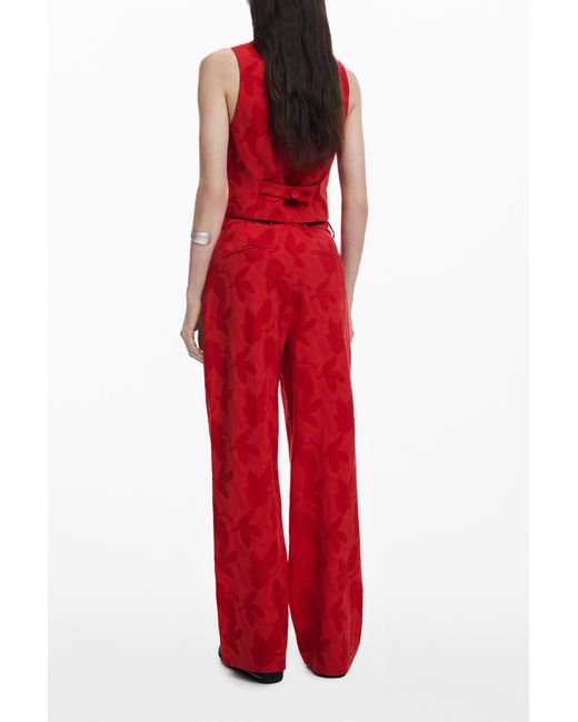 Desigual Red Contrast Vest
