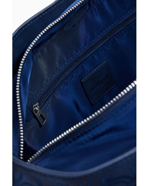 Desigual Blue Medium Mandala Embossed Shoulder Bag