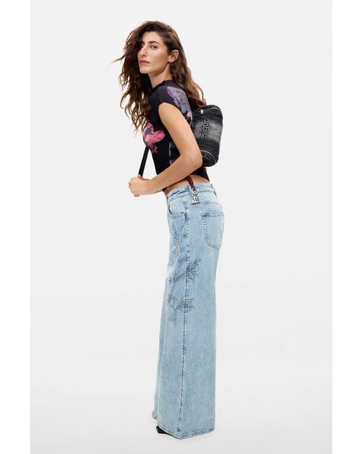 Desigual White Medium Denim Bag