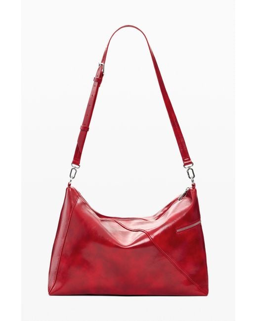 Desigual Red Large Logo Charm Bag, Polyurethane