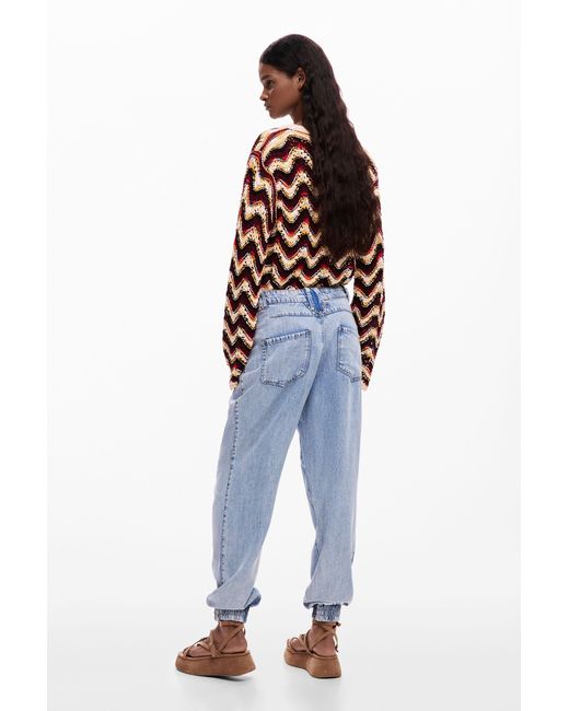 Desigual Blue Jogger Denim Pants, Lyocell