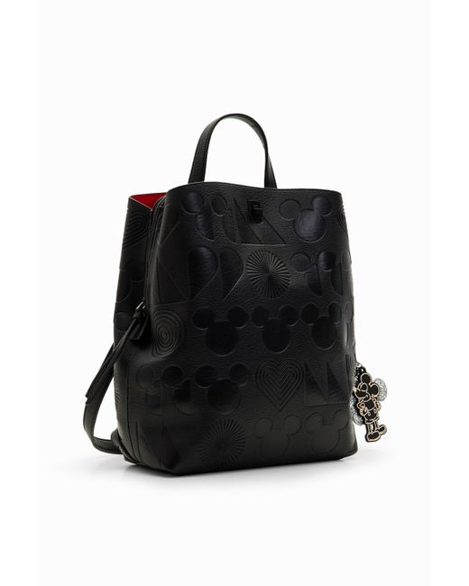 Desigual Black M Mickey Mouse Backpack