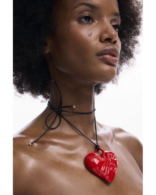 Desigual Red Heart Zalio Necklace