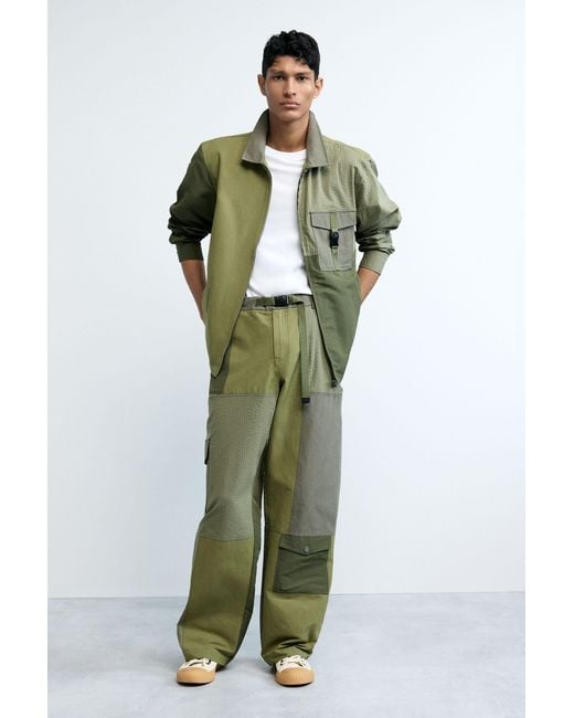 Desigual Green Military Long Pants for men