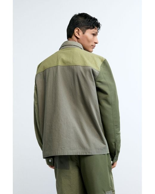 Desigual Green Military Jacket Pockets for men