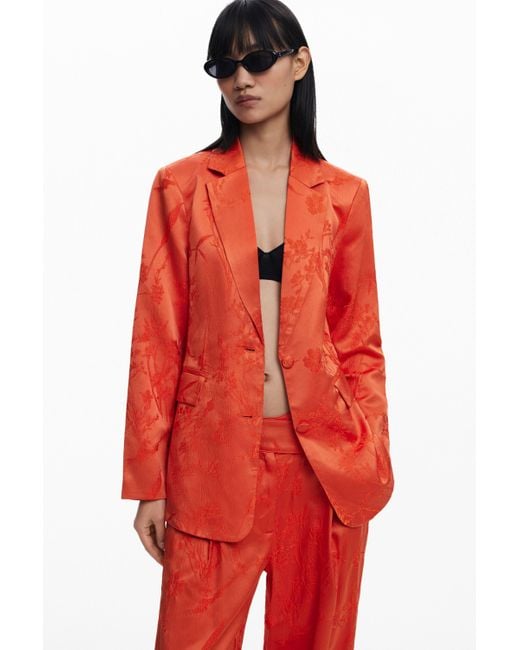 Desigual Embroidered Fitted Blazer