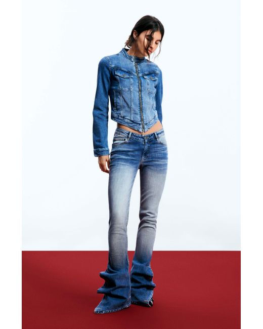 Desigual Blue Denim Jacket Egonlab, Cotton