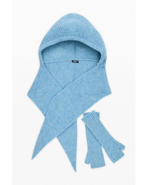 Desigual Blue Pack Balaclava Mittens