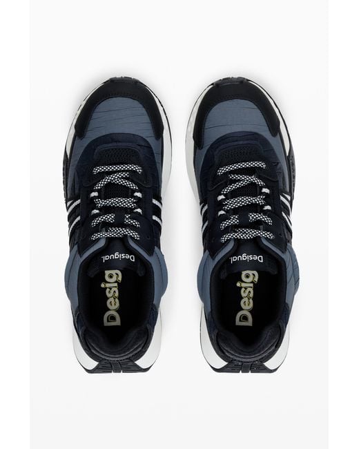 Desigual Blue Runner Patch Sneakers