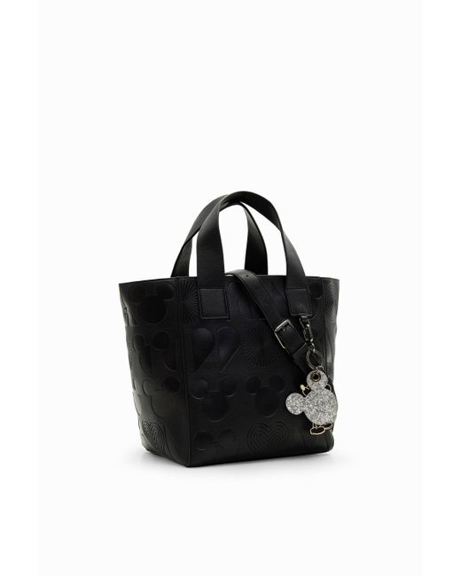 Desigual Black M Mickey Mouse Tote Bag