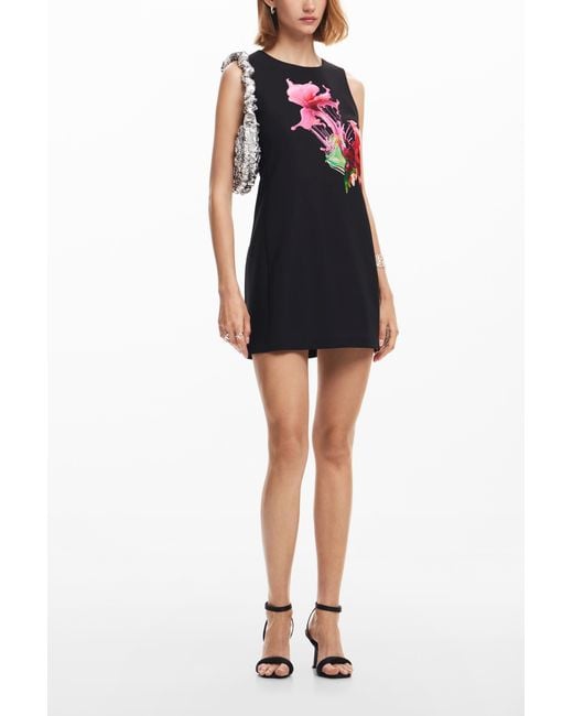 Desigual Black Floral Print Dress
