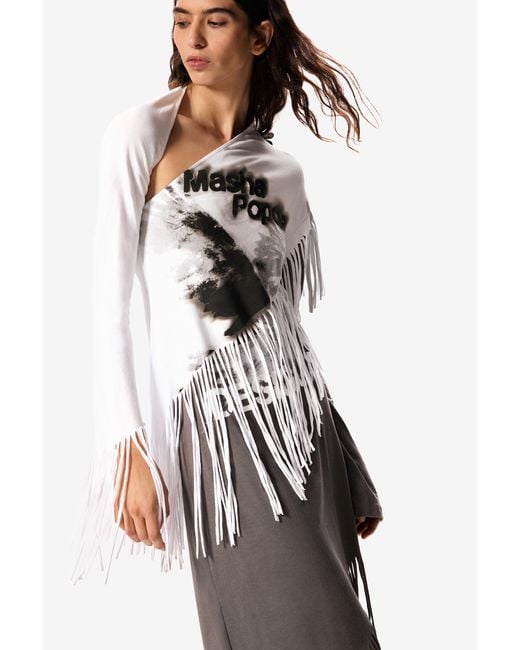 Desigual White Asymmetric Dress Masha Popova