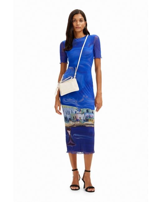 Desigual Blue M. Christian Lacroix Long Tulle Dress