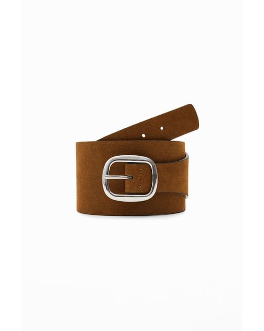 Desigual Brown Split-Leather Belt, Bonded Leather