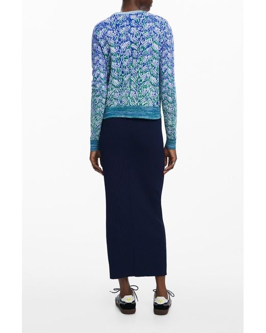 Desigual Blue Knit Cardigan