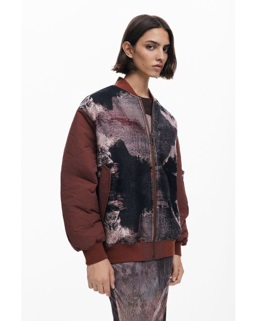 Desigual Brown Jacket Designed By Mr. Christian Lacroix