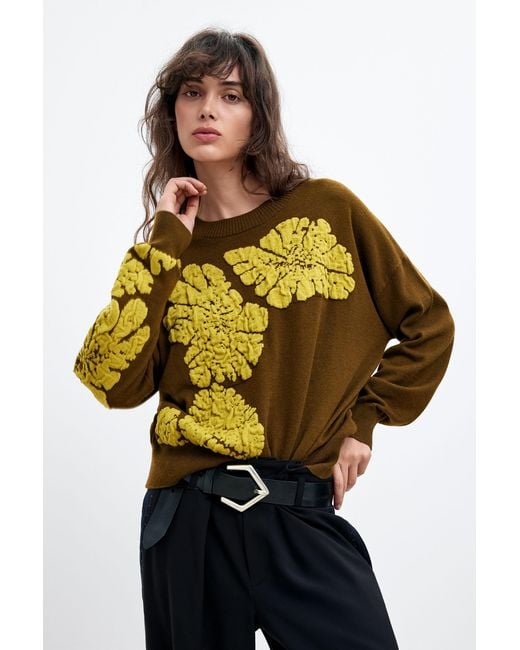 Desigual Green Printed Sweater M. C. Lacroix