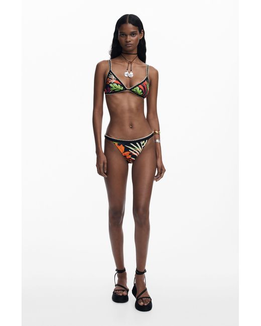Desigual Red Bikini Top