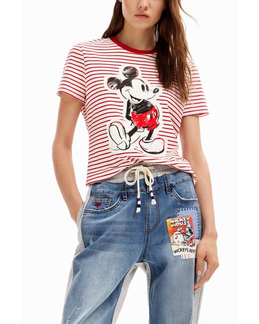 Desigual Blue Mickey Mouse Jogger Jeans