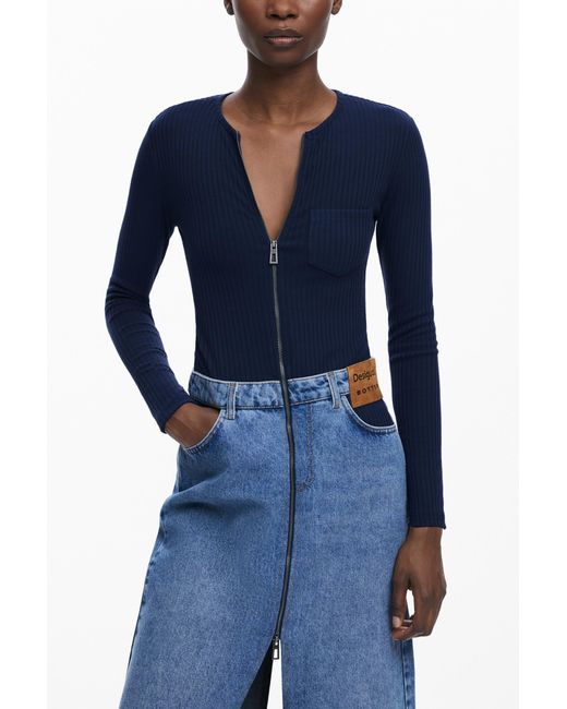 Desigual Blue Long Denim Dress Botter