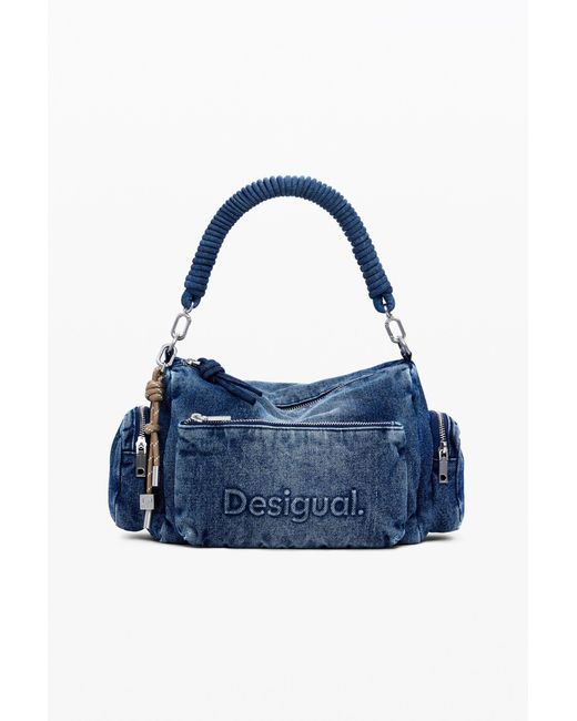 Desigual Blue Denim Handbag, Cotton