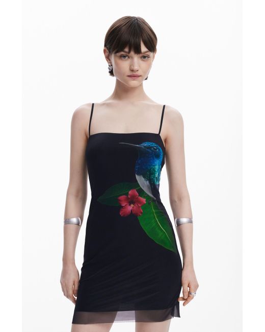 Desigual Black Mini-Kleid Kolibri
