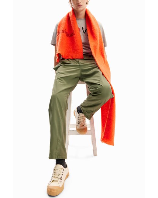 Desigual Green Hybrid Pleated Trousers for men