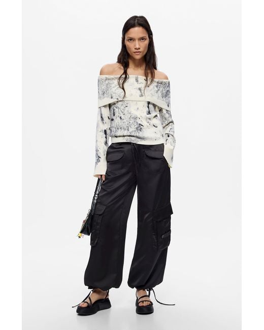 Desigual White Fine Oslo Sweater