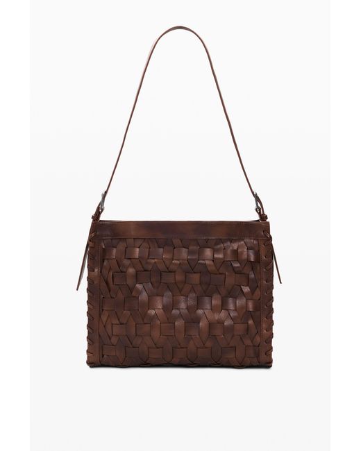 Desigual Brown Medium Braided Bag, Polyurethane