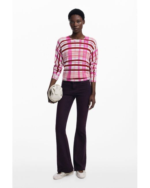 Desigual Red Mikado Striped Sweater