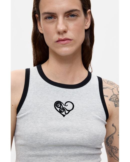 Desigual White Sleeveless T-Shirt 100% Cotton, Cotton