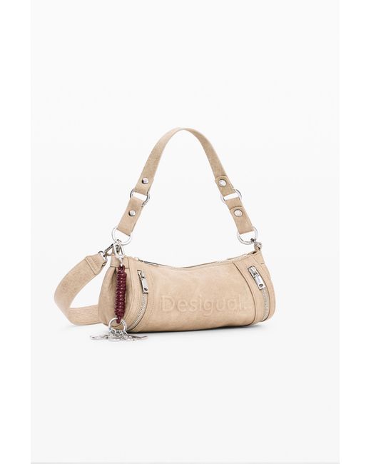 Desigual White Medium Bag With Leather Effect, Polyurethane