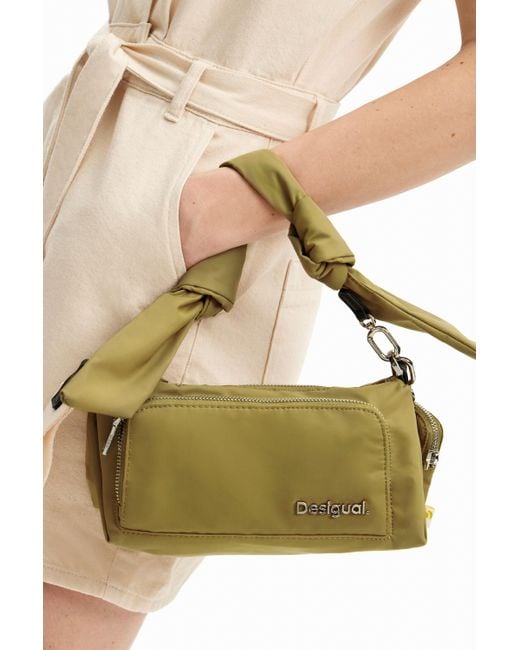 Desigual Green S Plain Knots Crossbody Bag
