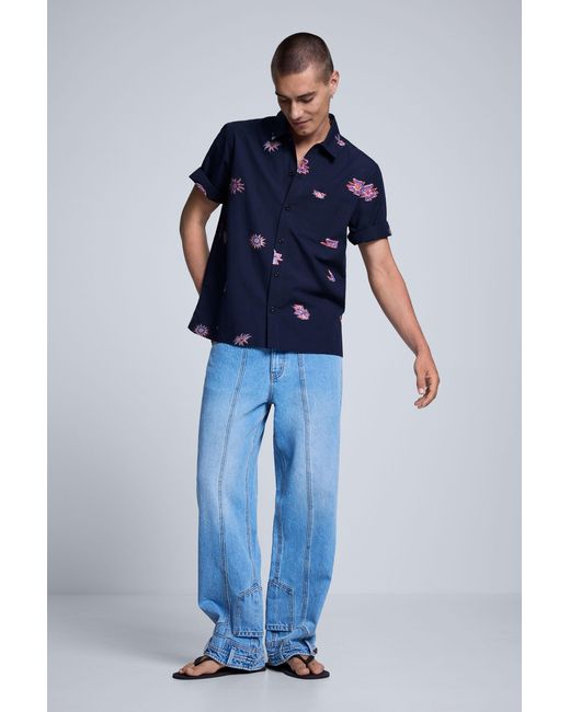 Desigual Blue Long Denim Pants, Cotton for men