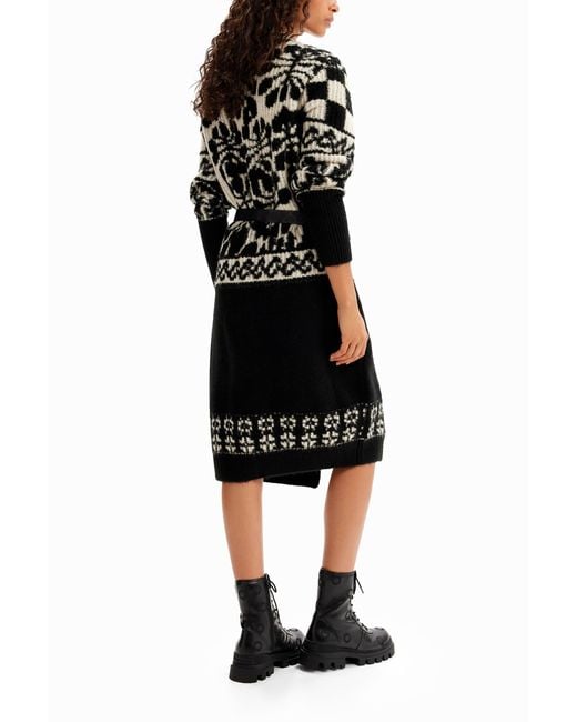 Desigual Black Christian Lacroix Oversize Long Cardigan