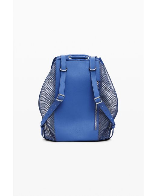 Desigual Blue Medium Mesh Drawstring Backpack